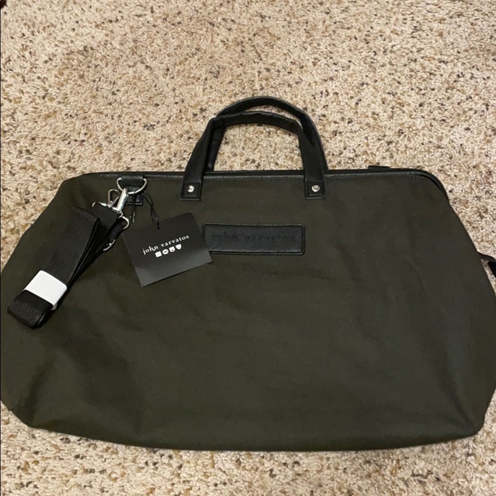 NWT John Varvatos dark green bag